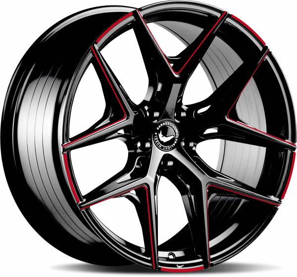 BARRACUDA RAZZER 10.5x22 / 5x120 / RED FLASHCOLOR