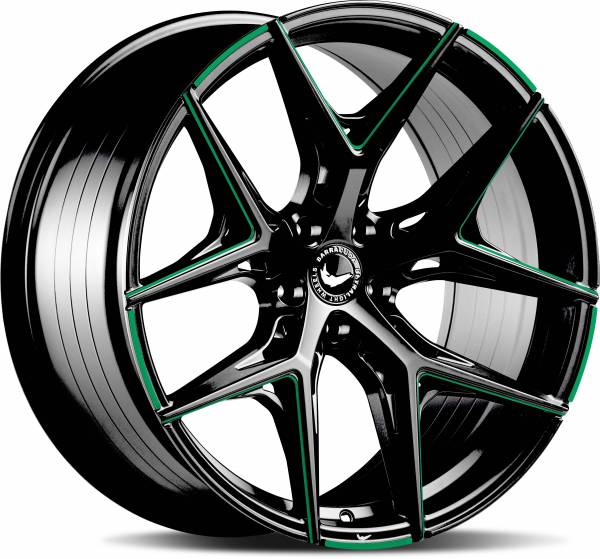 BARRACUDA RAZZER 9.5x22 / 5x120 / GREEN FLASHCOLOR