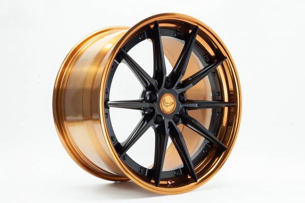 BARRACUDA G-FORGED 03 10.0 X 20 5X120 66.95 Mattblack w. Glossy Bronze Rim &amp; Screws Black